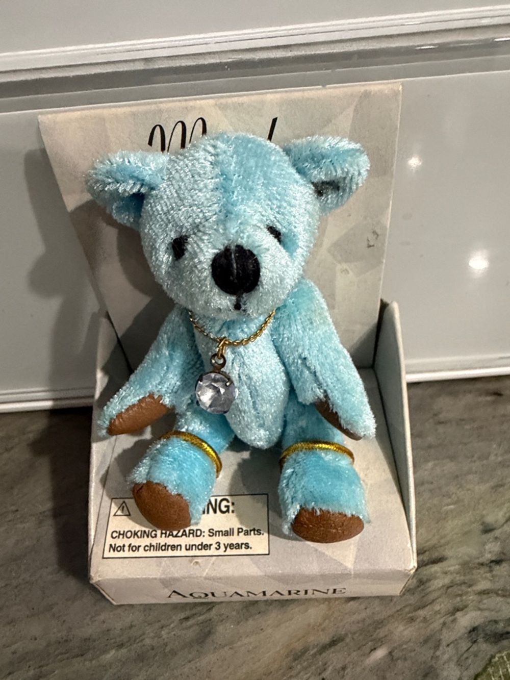 Russ Light Blue Aquamarine Bears of the Month Box